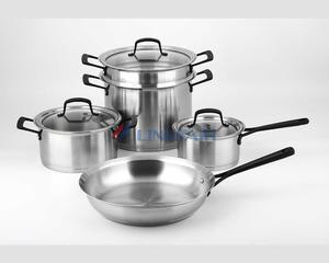 10-Piece Stainless Steel Cookware Set Of Straight Shape