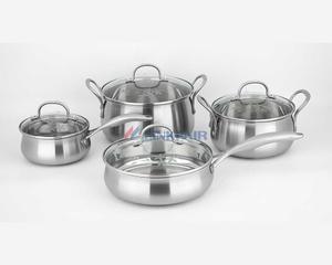 8-piece Belly Shape Pan And Pot Set