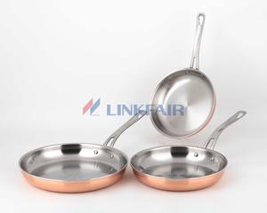 Tri-ply Copper Frying Pan, Induction Ready