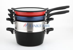 Stackable Cookware set, Non-stick coating Forged Pots and Pans Set