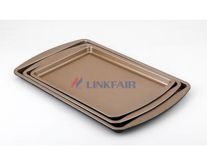 3-piece Non-stick Rectangle Carbon Steel  Cookie Sheet