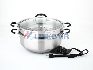 Electric Cassroles With Steamer, Mechanical Temperature Control 