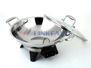 12.5" Electric Wok With Glass Lid