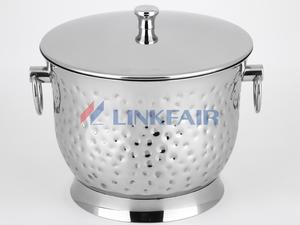 6 Quart Stainless Steel Insulated Ice Bucket With Lid And Ice Tong