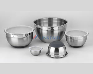 100Z, 1.5QT, 3QT, 9QT, 13QT ,10-piece Mixing Bowl Set With Silicone Base