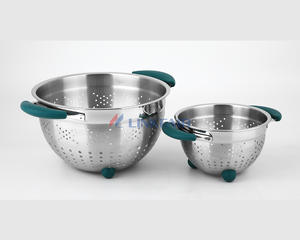 1.5QT, 5QT, 2-piece  Colander Set with Handle