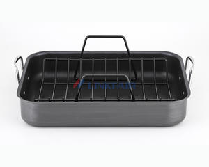 16" Non-stick Aluminum Roasting Pan/Roaster with Rack