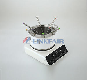 2.6 Quart Electric Fondue Set With 6 Colorful Fondue Forks