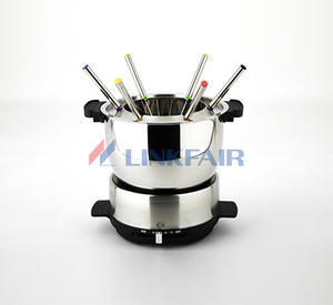 Chocolate Maker Cheese Stainless Steel Electric Fondue set with 6 forks